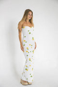Elegant Floral Slit Off-The-Shoulder Maxi Dress