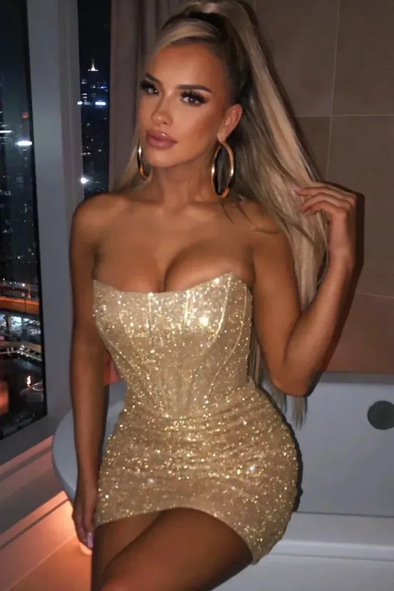 Sparkling Corset  Mini Dress