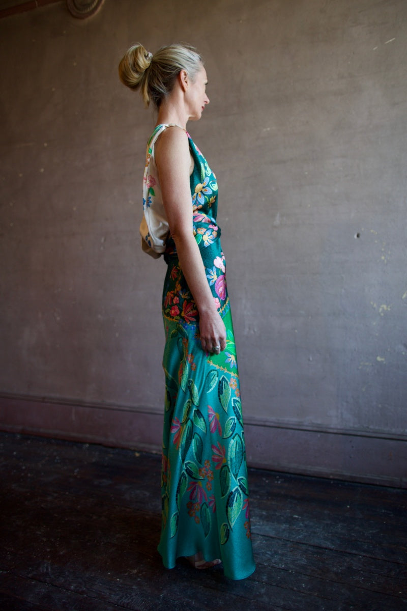 Floral  Leeveless Maxi Dress