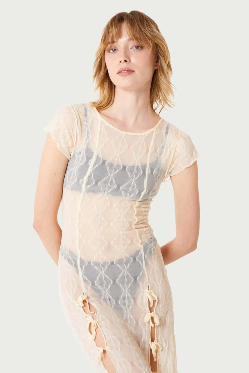 Goth Fairycore Midi Dress for Women