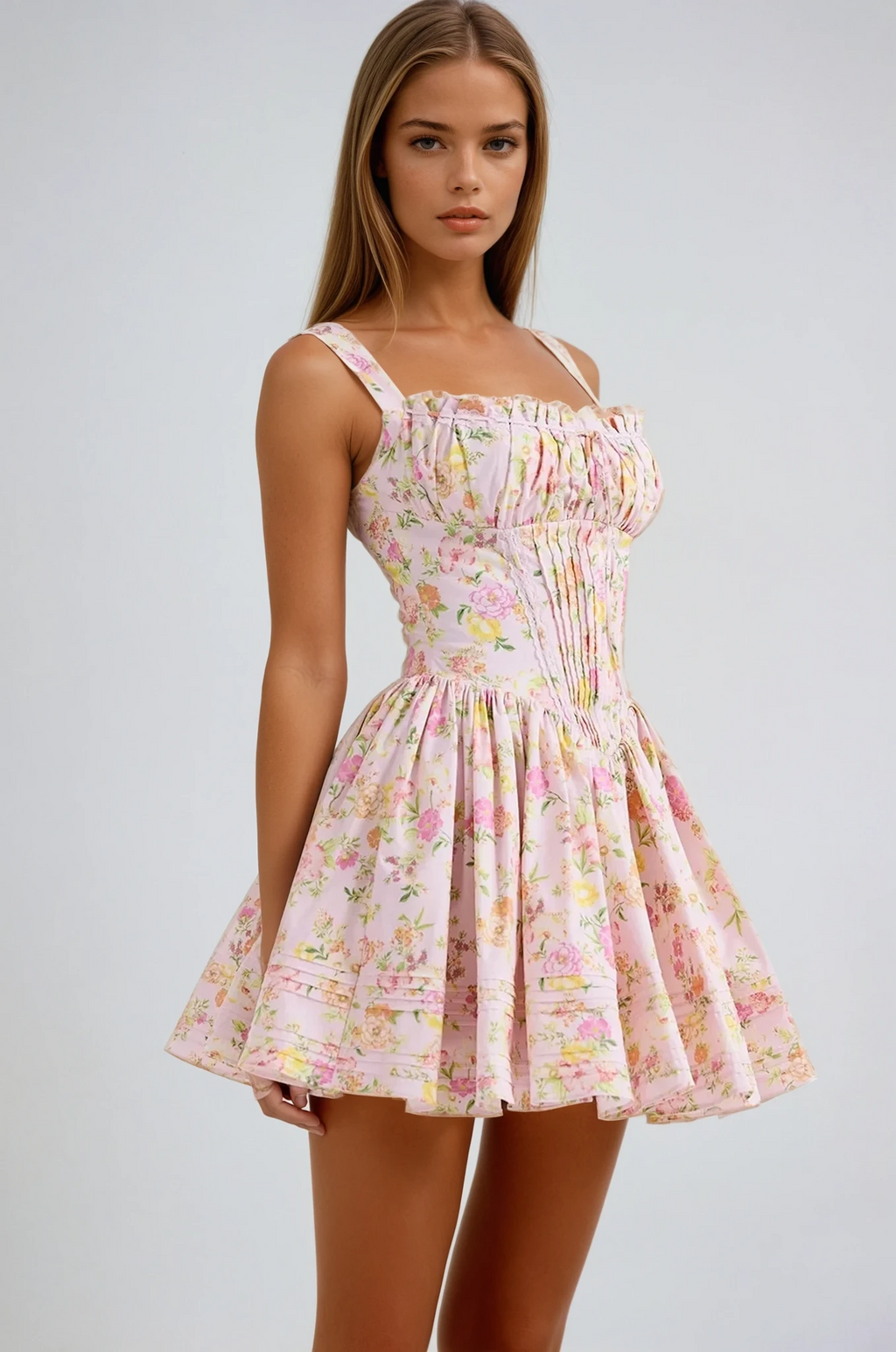 Lynn | Floral Corset Mini Dress