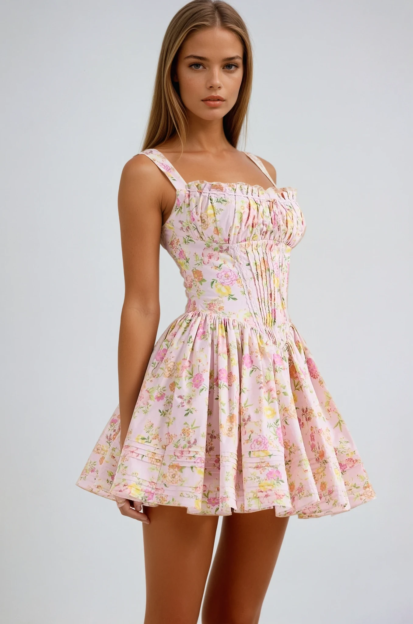 Lynn | Floral Corset Mini Dress